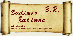 Budimir Ratinac vizit kartica